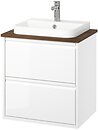 Фото IKEA Angsjon/Backsjon білий/коричневий горіх (295.214.72)