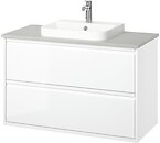 Фото IKEA Angsjon/Backsjon білий/сірий (795.215.92)