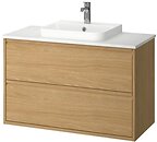 Фото IKEA Angsjon/Backsjon дуб/білий (495.215.98)
