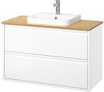 Фото IKEA Angsjon/Backsjon білий/бамбук (395.215.94)