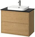 Фото IKEA Angsjon/Backsjon дуб/чорний (595.213.95)