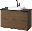 Фото IKEA Angsjon/Backsjon дуб коричневий/чорний (495.216.02)