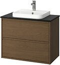 Фото IKEA Angsjon/Backsjon дуб коричневий/чорний (395.213.96)