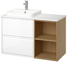 Фото IKEA Angsjon/Backsjon білий/дуб (795.284.14)