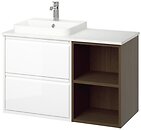 Фото IKEA Angsjon/Backsjon білий/коричневий дуб (495.284.15)