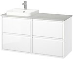 Фото IKEA Angsjon/Backsjon білий/сірий (995.285.78)