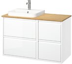 Фото IKEA Angsjon/Backsjon білий/бамбук (495.284.39)