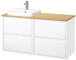 Фото IKEA Angsjon/Backsjon білий/бамбук (595.285.80)