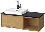 Фото IKEA Angsjon/Backsjon дуб/чорний (895.284.56)