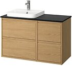 Фото IKEA Angsjon/Backsjon дуб/чорний (595.284.53)