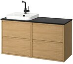 Фото IKEA Angsjon/Backsjon дуб/чорний (995.286.01)