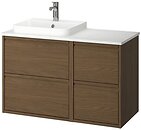 Фото IKEA Angsjon/Backsjon дуб коричневий/білий (395.284.68)