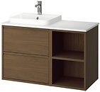 Фото IKEA Angsjon/Backsjon дуб коричневий/білий (495.284.58)