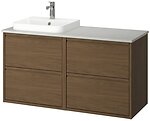 Фото IKEA Angsjon/Backsjon дуб коричневий/сірий (595.286.22)