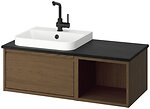 Фото IKEA Angsjon/Backsjon дуб коричневий/чорний (695.284.95)