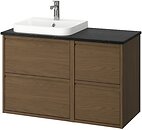 Фото IKEA Angsjon/Backsjon дуб коричневий/чорний (395.284.92)