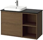 Фото IKEA Angsjon/Backsjon дуб коричневий/чорний (795.284.66)