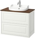 Фото IKEA Tannforsen/Rutsjon білий/коричневий горіх (795.214.03)