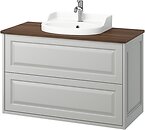 Фото IKEA Tannforsen/Rutsjon сірий/коричневий горіх (395.215.65)