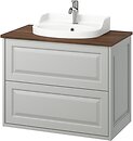 Фото IKEA Tannforsen/Rutsjon сірий/коричневий горіх (295.214.05)