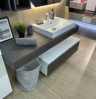 Фото Fancy Marble Goodwin 130 без умивальника білий/чорний