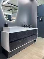 Фото Fancy Marble Koro 160 без умивальника білий/чорний