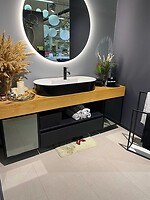 Фото Fancy Marble Lundy 180 без умивальника чорний/дерево