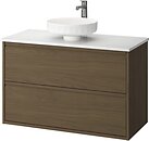 Фото IKEA Angsjon/Lersjon коричневий дуб/білий мармур (395.712.92)