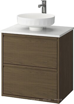Фото IKEA Angsjon/Lersjon коричневий дуб/білий мармур (895.712.80)