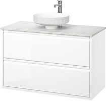 Фото IKEA Angsjon/Lersjon білий/білий мармур (995.712.94)
