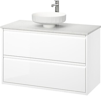 Фото IKEA Angsjon/Lersjon білий/білий мармур (995.712.94)