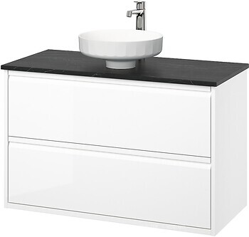 Фото IKEA Angsjon/Lersjon білий/чорний мармур (195.712.93)