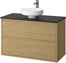 Фото IKEA Angsjon/Lersjon дуб/чорний мармур (695.712.95)