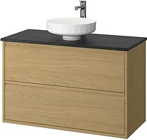 Фото IKEA Angsjon/Lersjon дуб/чорний мармур (695.712.95)