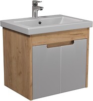 Фото Мойдодыр Smart Craft 60-A под умывальник Cersanit Como 60 дуб крафт/серый