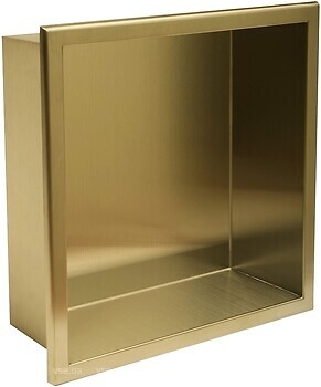 Фото Rea Bathroom Shelf 30x30 Brushed Gold (REA-05606)