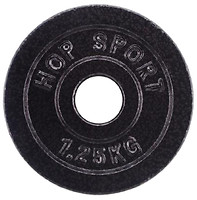 Фото Hop-Sport Диск 1.25 кг металевий чорний