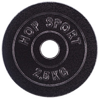 Фото Hop-Sport Диск 2.5 кг металевий чорний