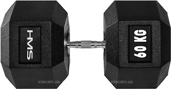 Фото HMS Гантель гумова Hex Pro 60 кг