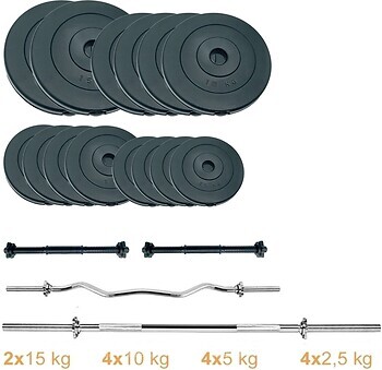 Фото Newt Набір штанг + гантелі Gym Set 2 Rock Pro 115 кг (NE-PL-SET2-115)