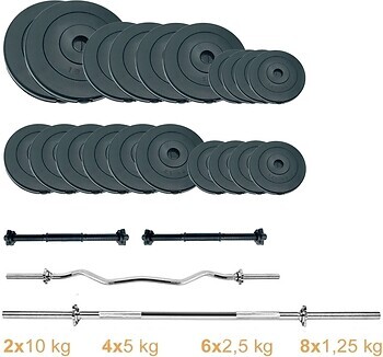 Фото Newt Набір штанг + гантелі Gym Set 2 Rock Pro 80 кг (NE-PL-SET2-80)