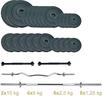 Фото Newt Набір штанг + гантелі Gym Set 2 Rock Pro 90 кг (NE-PL-SET2-90)