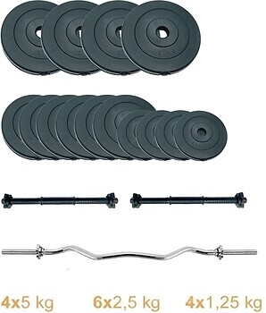 Фото Newt Набір штанга + гантелі Gym Set-W Rock Pro 47 кг (NE-PL-W-SET-47)