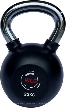 Фото WCG Гиря прогумована з хромованою ручкою 22 кг