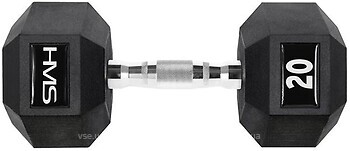 Фото HMS Гантель гумова Hex Pro 20 кг