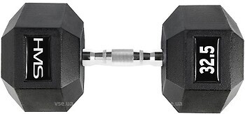 Фото HMS Гантель гумова Hex Pro 32.5 кг