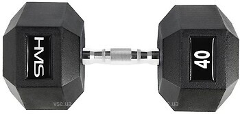 Фото HMS Гантель резиновая Hex Pro 40 кг