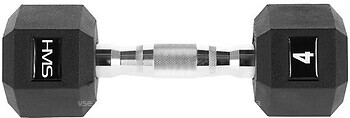 Фото HMS Гантель гумова Hex Pro 4 кг
