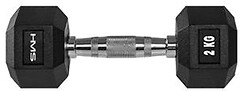 Фото HMS Гантель гумова Hex Pro 2 кг