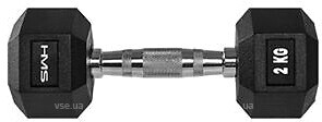 Фото HMS Гантель гумова Hex Pro 2 кг